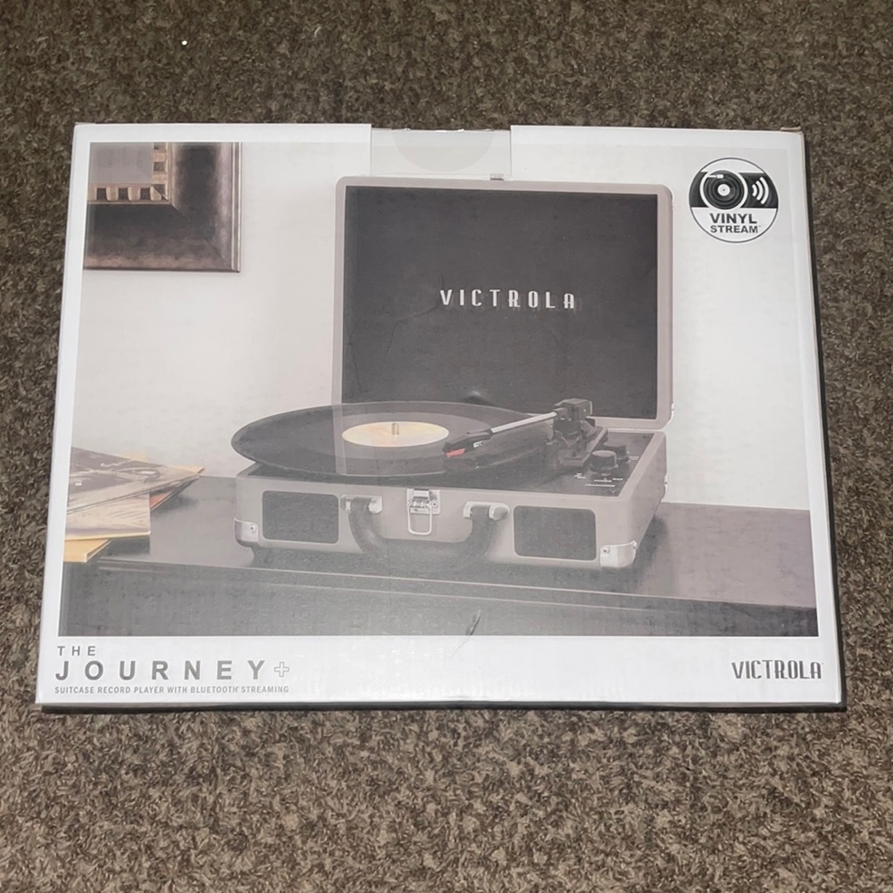 A record player never used. Not even opened.